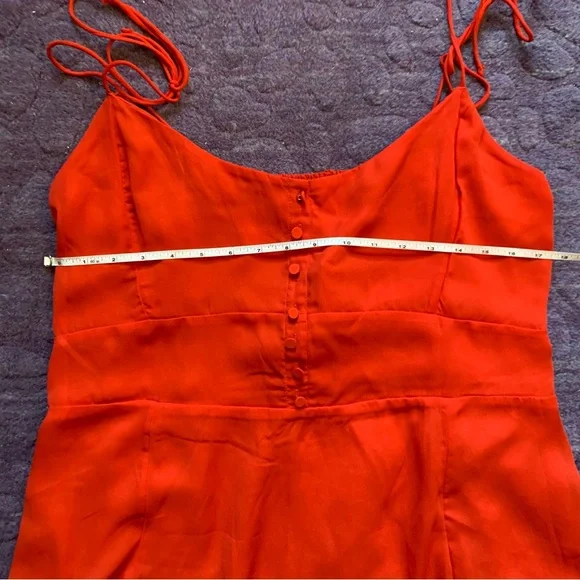 Abercrombie Tie-Strap Corset Midi Dress Size XLP New With Tags - Picture 3 of 6